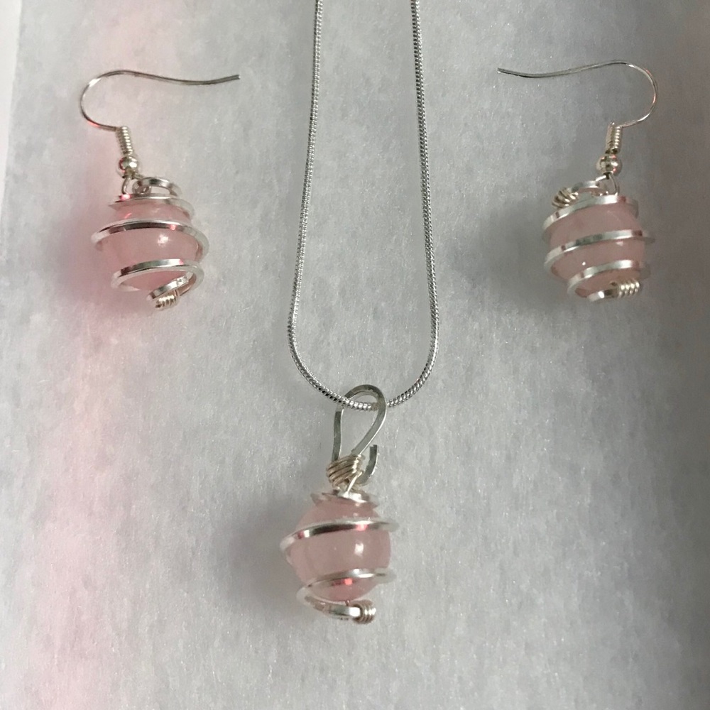 Rose Quartz in Sterling Silver
